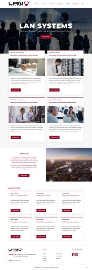 Web Design par pb pour LAN Systems, Inc | Design : #22513716