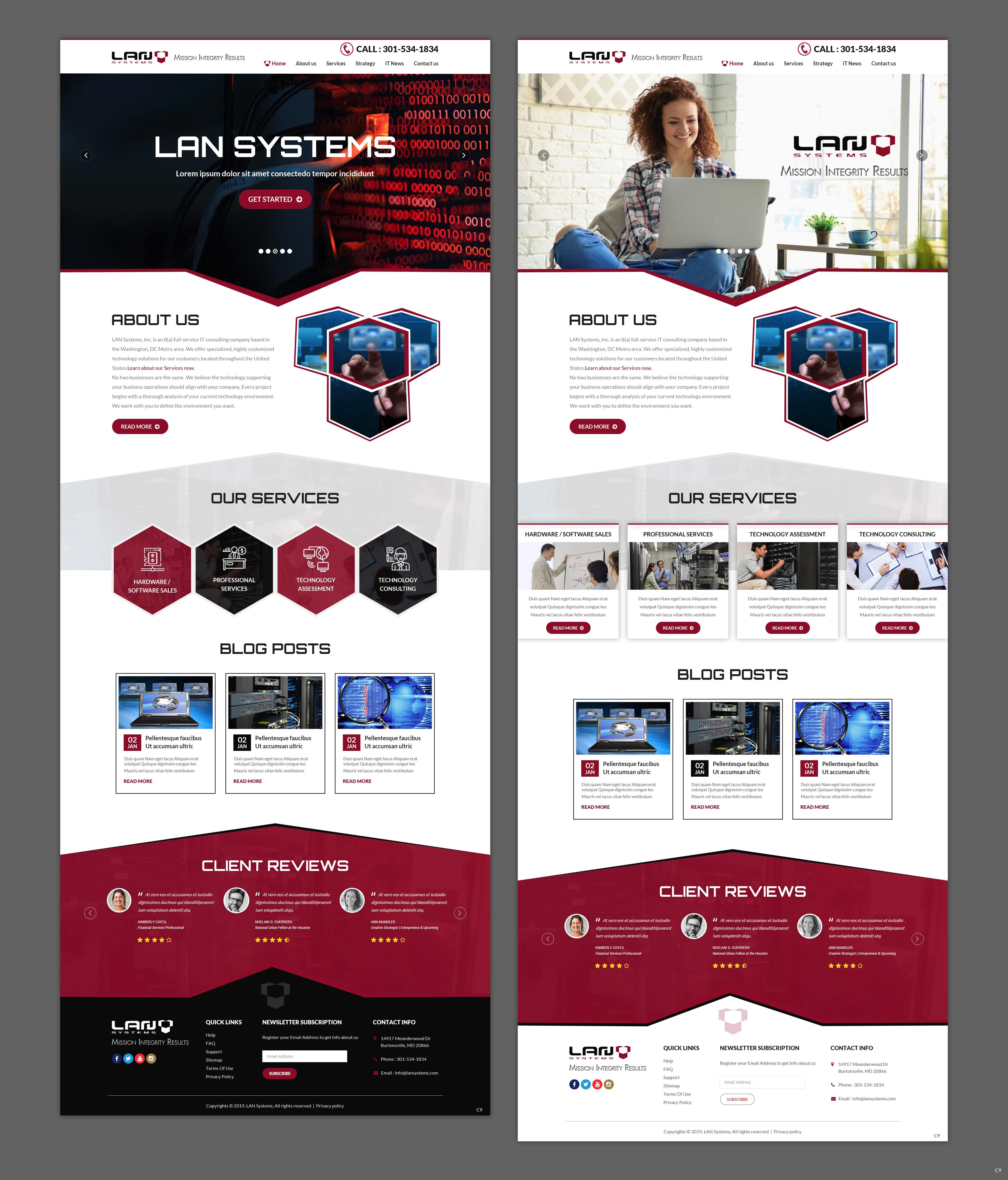 Web Design by pb for LAN Systems, Inc | Design #22513717