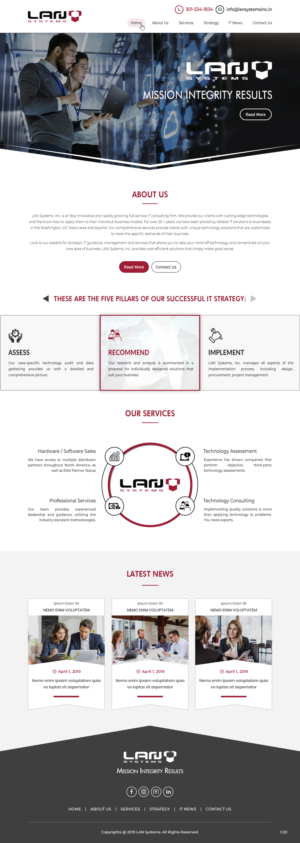 Web Design par pb pour LAN Systems, Inc | Design : #22513722
