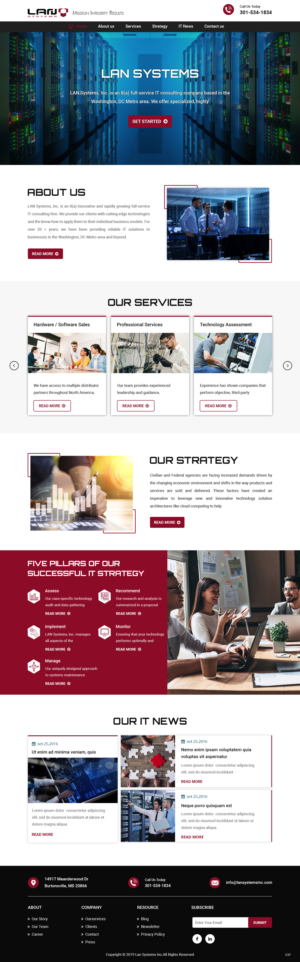 Web Design par pb pour LAN Systems, Inc | Design : #22513723