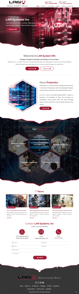 Web Design by pb for LAN Systems, Inc | Design: #22513725