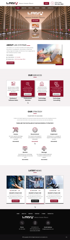 Web Design by pb for LAN Systems, Inc | Design: #22513730