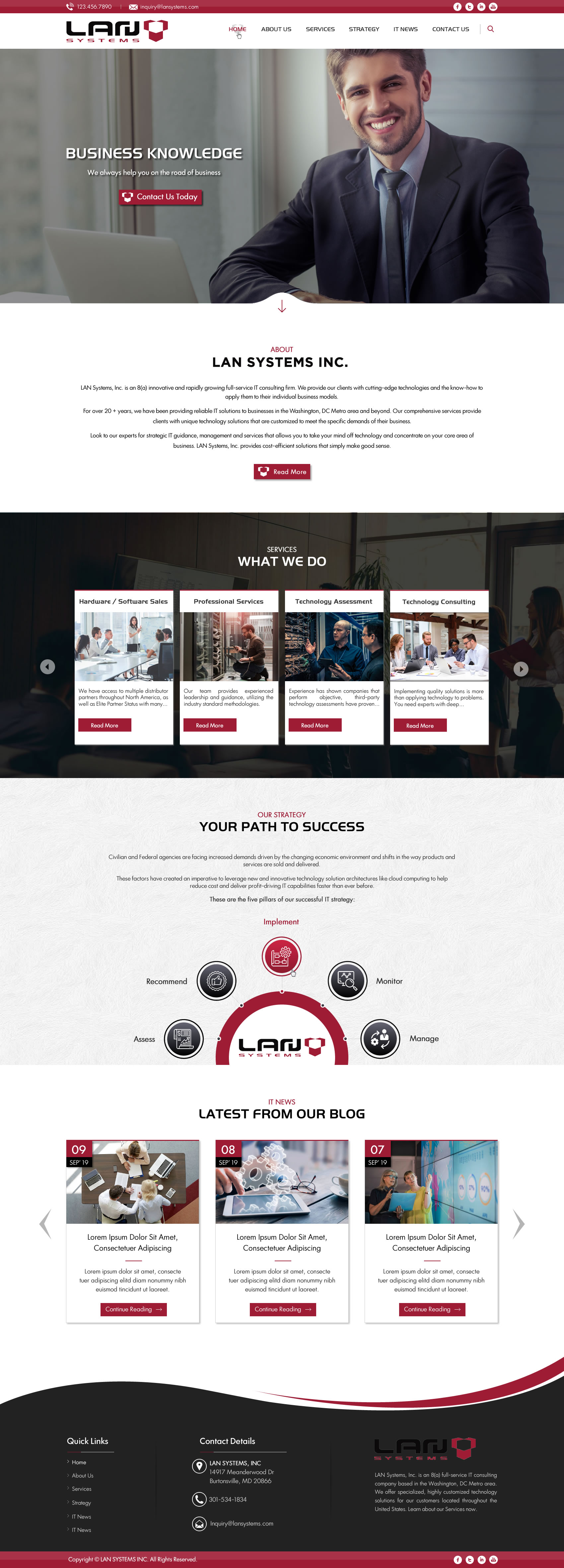 Web Design by Sbss for LAN Systems, Inc | Design #22516592