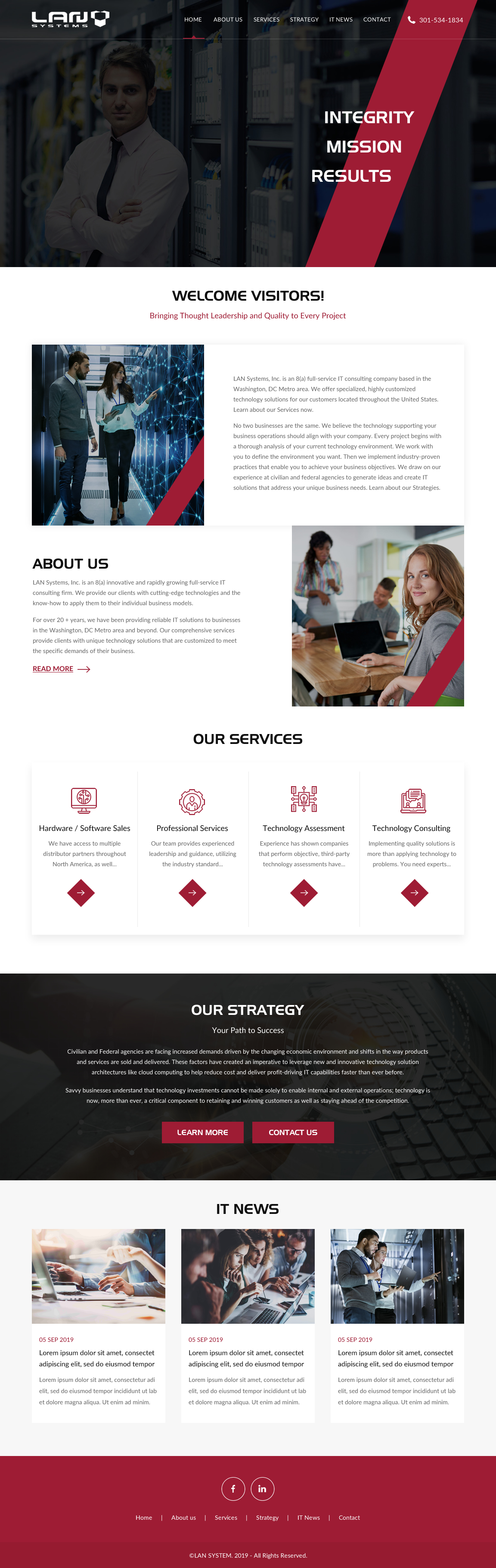 Web Design by rightway for LAN Systems, Inc | Design #22514405