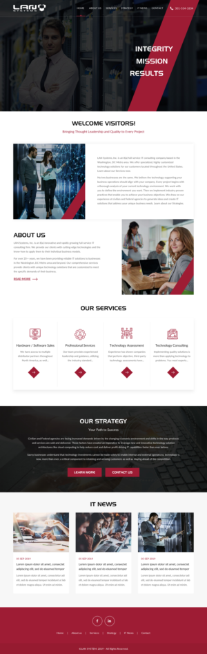 Web Design by rightway for LAN Systems, Inc | Design #22514405