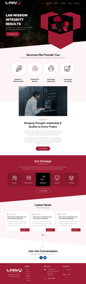 Web Design by rightway for LAN Systems, Inc | Design: #22514406