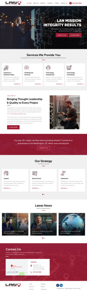 Web Design by rightway for LAN Systems, Inc | Design: #22514407