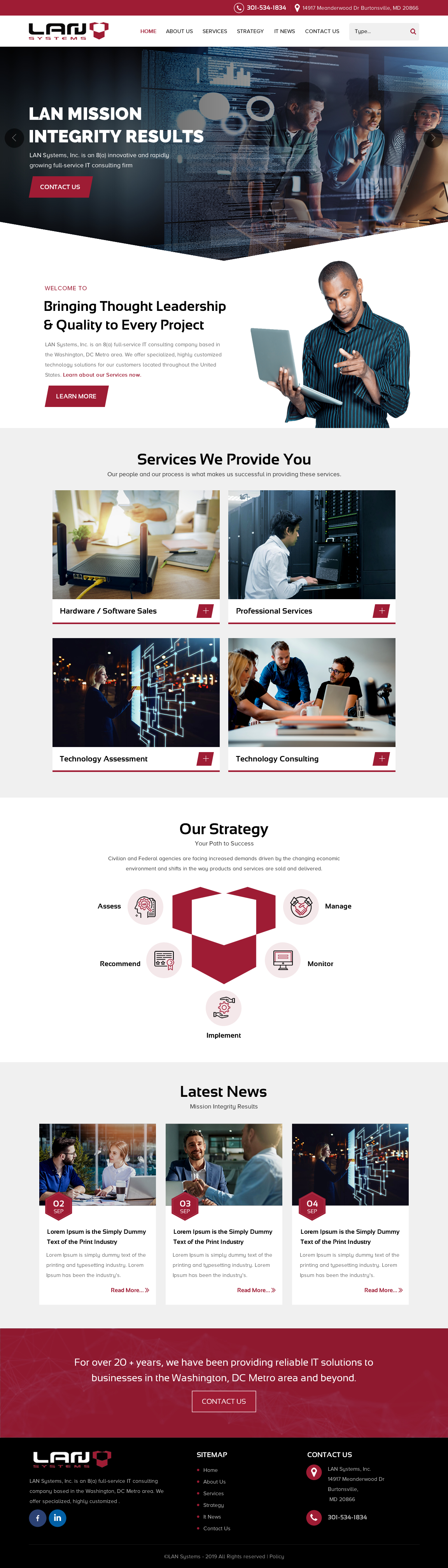 Web Design by rightway for LAN Systems, Inc | Design #22514408