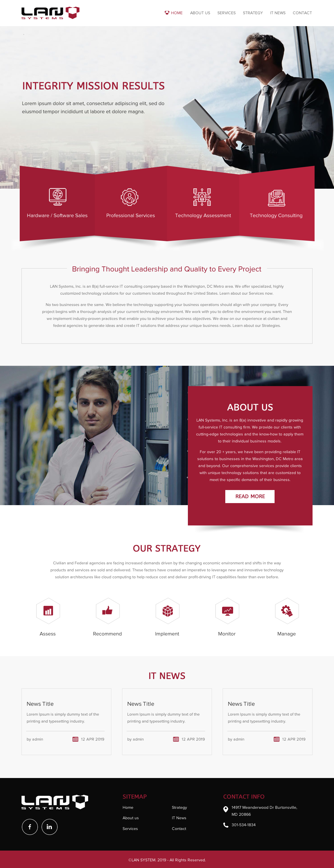 Web-Design von rightway für LAN Systems, Inc | Design #22514409