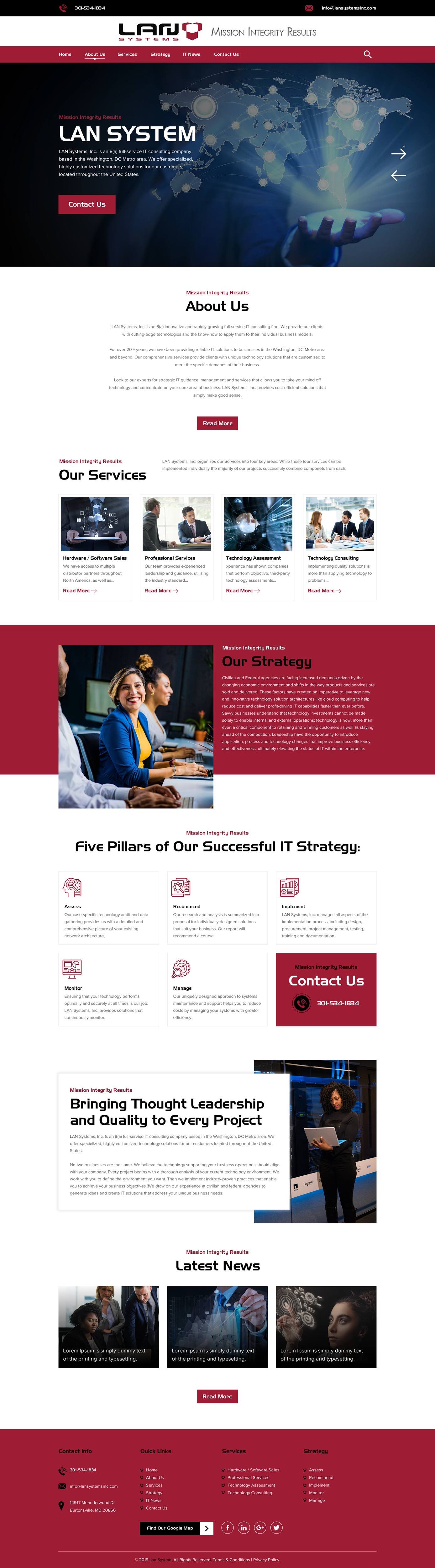 Web Design by rightway for LAN Systems, Inc | Design #22514444