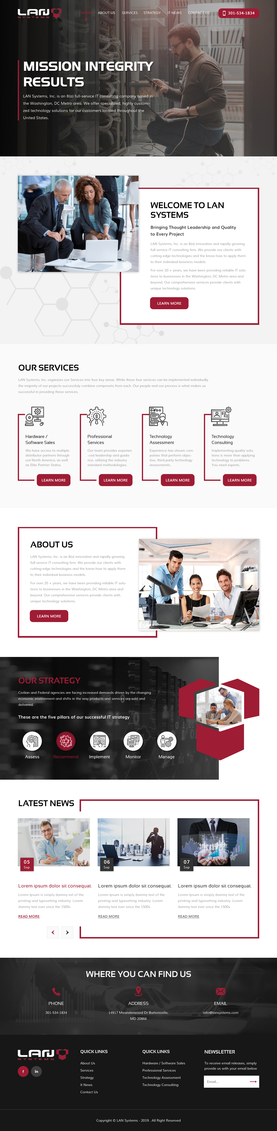 Web-Design von rightway für LAN Systems, Inc | Design #22514445