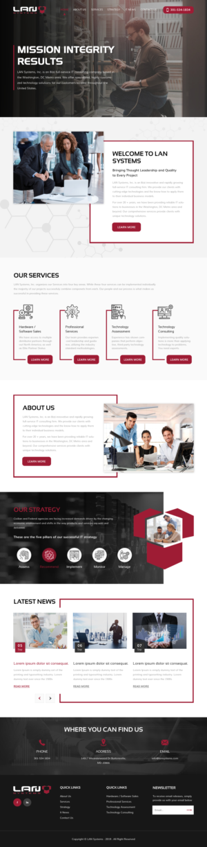 Web Design by rightway for LAN Systems, Inc | Design: #22514445