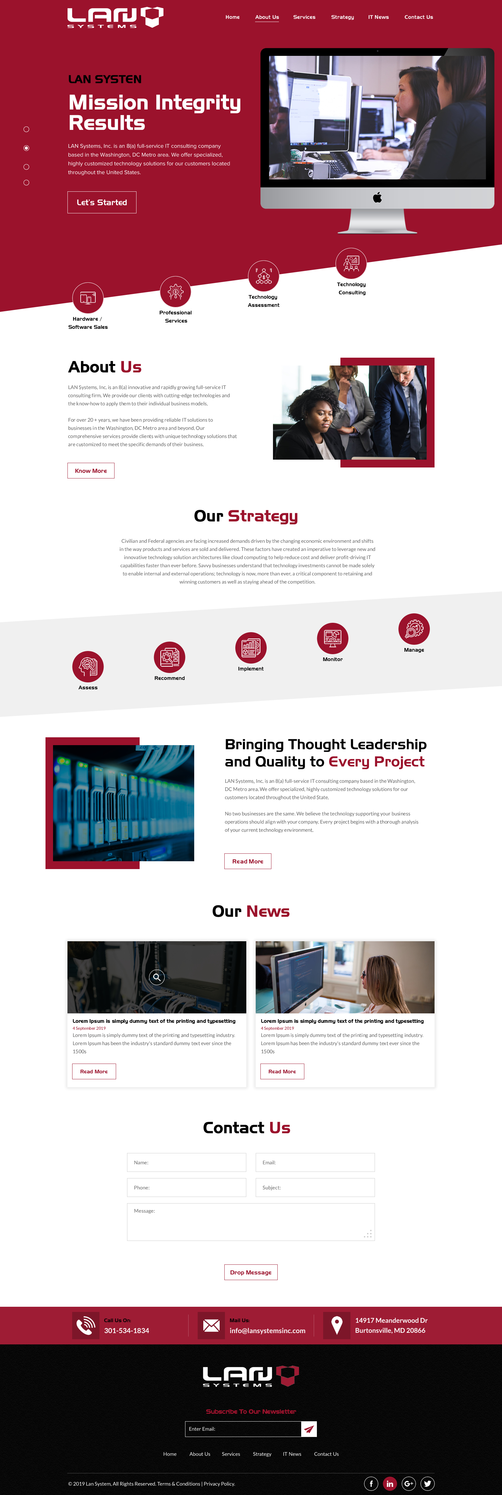 Web Design by rightway for LAN Systems, Inc | Design #22514450