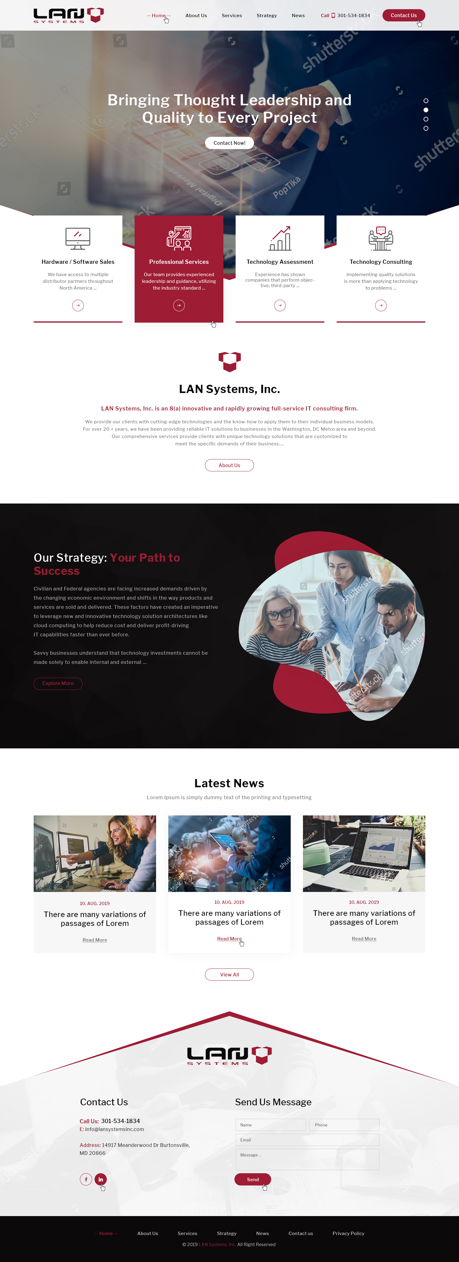 Web Design by Ved Web Services for LAN Systems, Inc | Design #22504039