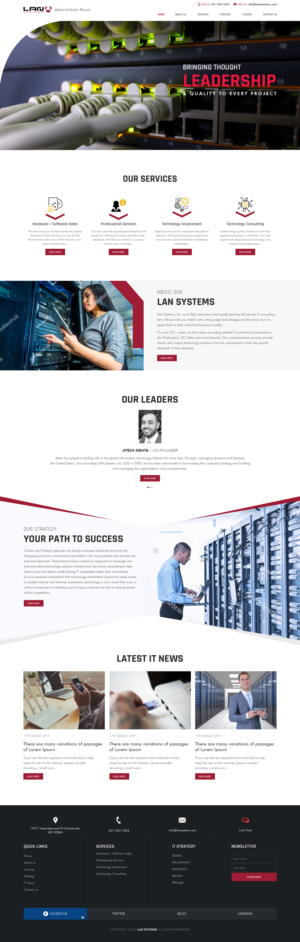 Web Design by sai.designer87 for LAN Systems, Inc | Design: #22509105