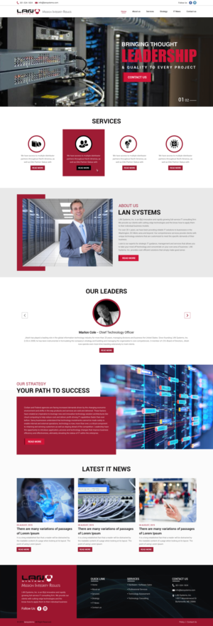 Web Design by sai.designer87 for LAN Systems, Inc | Design: #22512415
