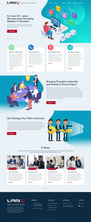 Web Design by sai.designer87 for LAN Systems, Inc | Design: #22517998
