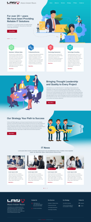 LAN Systems, Inc. Website redesign | Web Design by sai.designer87