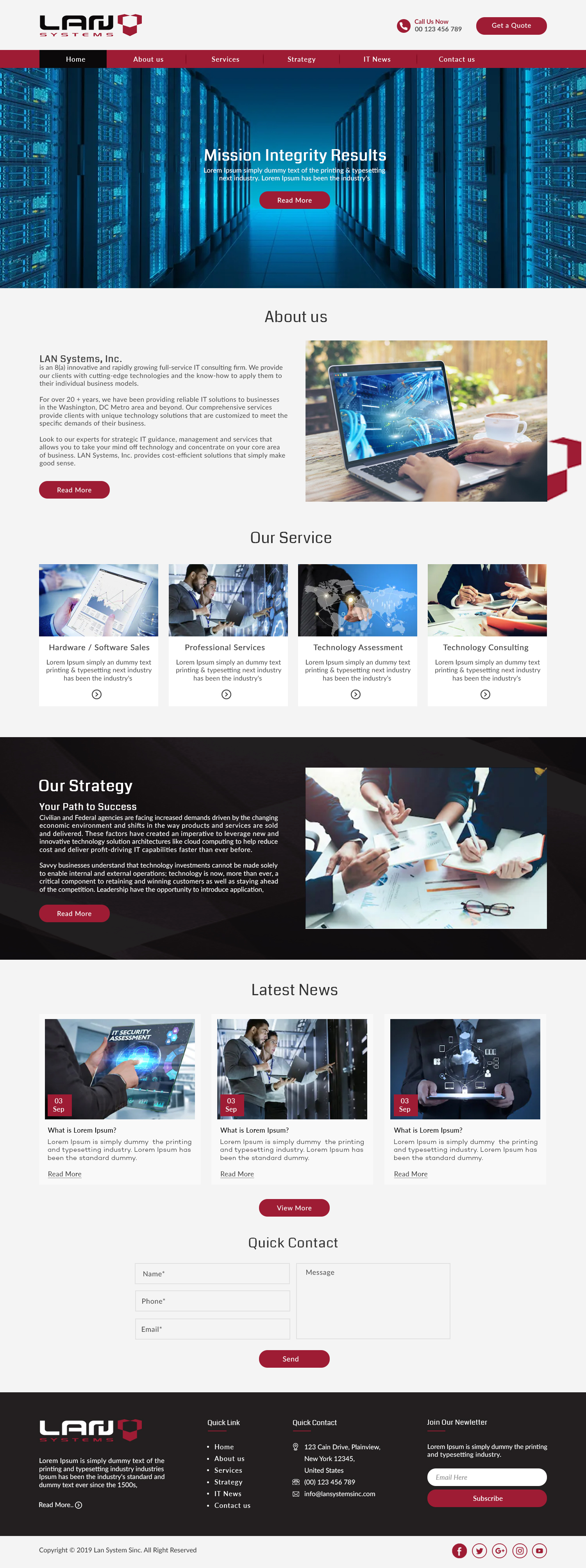 Web Design by bdesigner9 for LAN Systems, Inc | Design #22505102