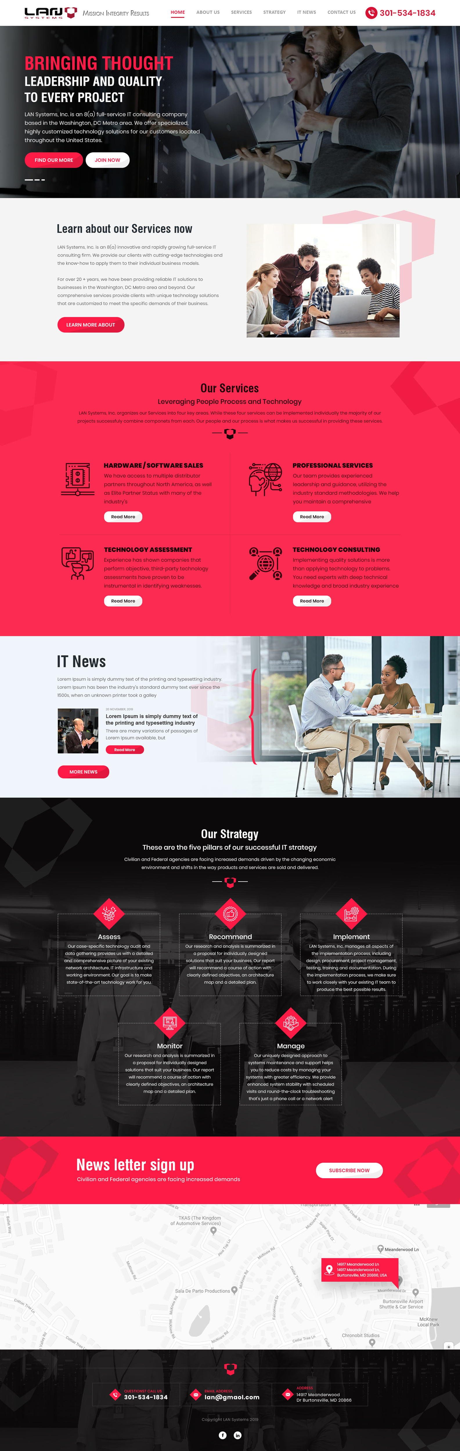 Web Design by AbhishekRoyBunty for LAN Systems, Inc | Design #22514672