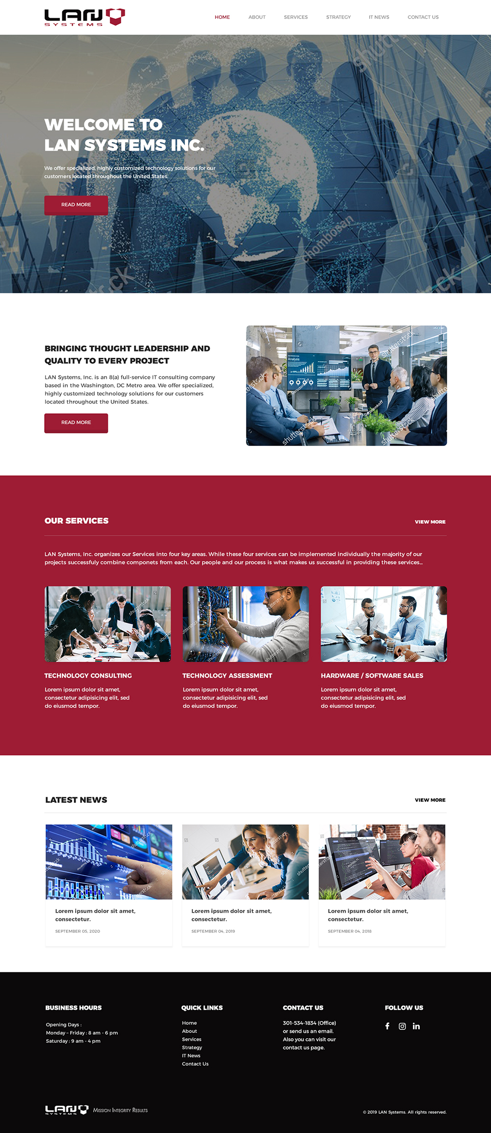 Web Design by Mukarram Haidari for LAN Systems, Inc | Design #22514127