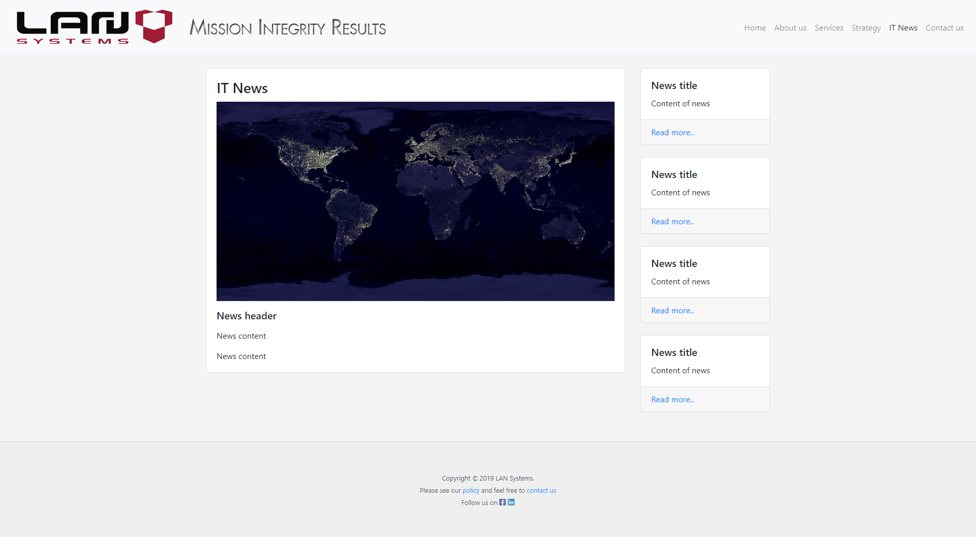 Web Design by XznG for LAN Systems, Inc | Design #22517303
