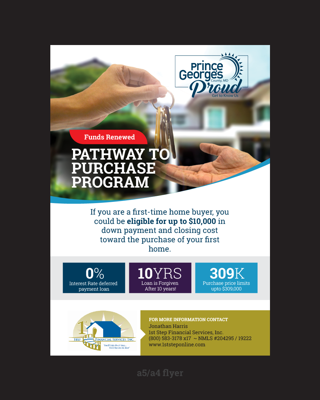 Flyer Design by Benson M. for 1st Step Financial Services, Inc. | Design #22499686