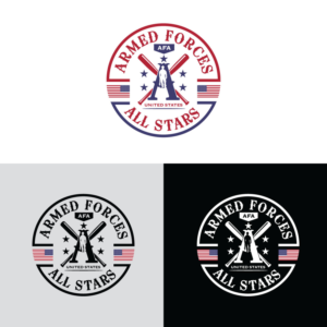 Armed Forces All Stars,  AFA, etc.  Hats, shirts, webpage, letterhead. | Logo Design by Rii