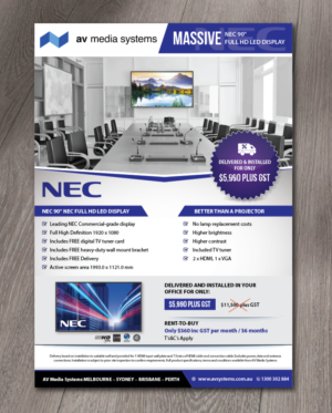 Design de Flyer par alex989 pour AV Media Systems | Design : #22502736