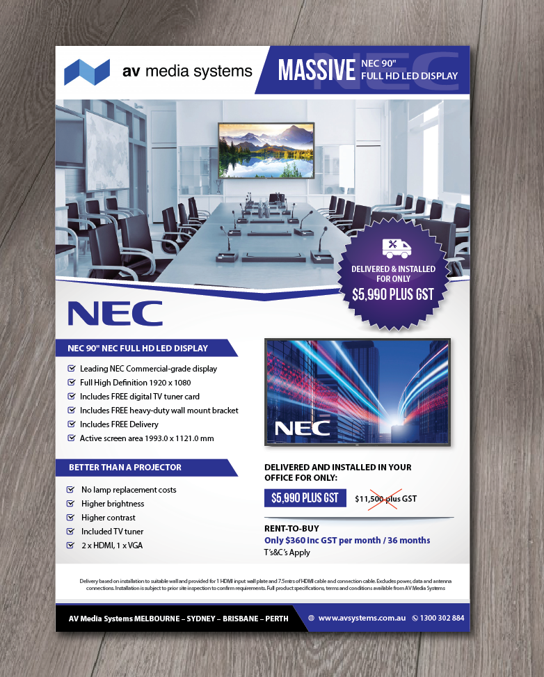 Design de Flyer par alex989 pour AV Media Systems | Design : #22502796