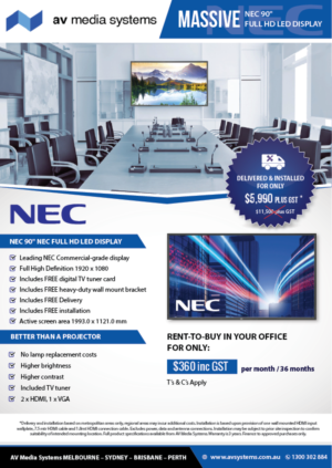 NEC Promotional brochure for corporate/Government meeting rooms | Flyer-Design von alex989