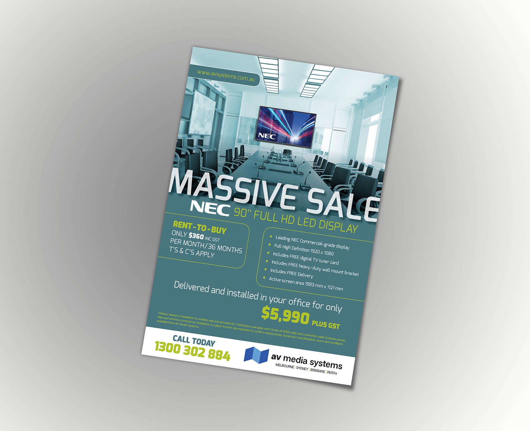 Diseño de Flyer por andrew3344 para AV Media Systems | Diseño #22505456