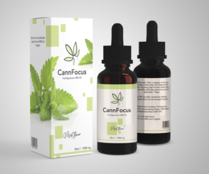 CBD oil label, sleek, clean, serious | Graphic Design by YERR®