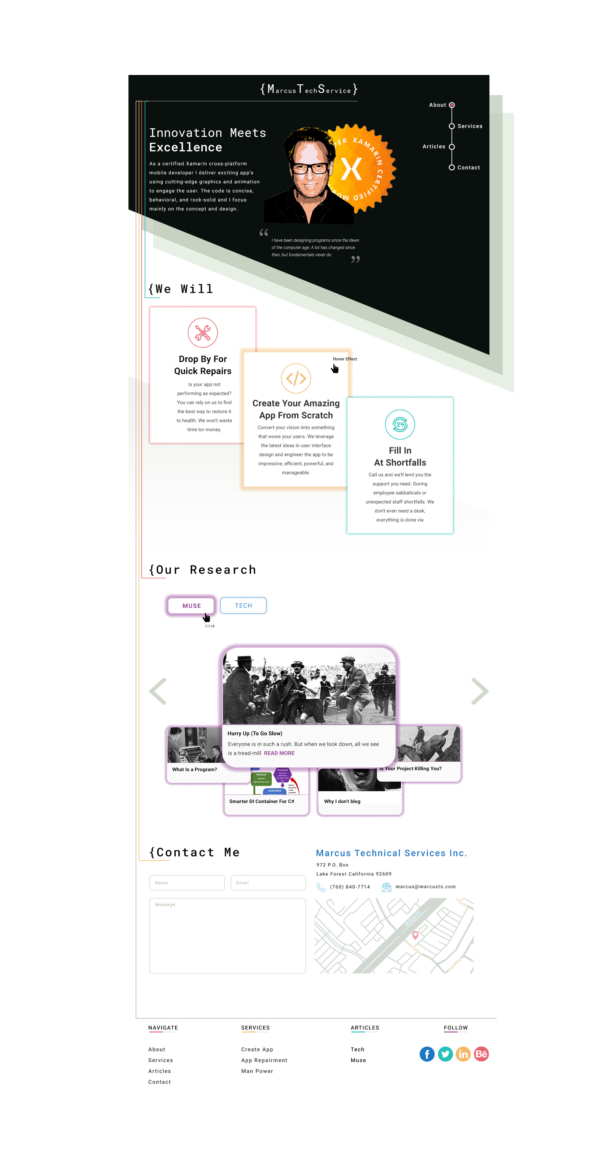 Web Design by Ruben the Designer for Marcus Technical Services, Inc. | Design #22523213