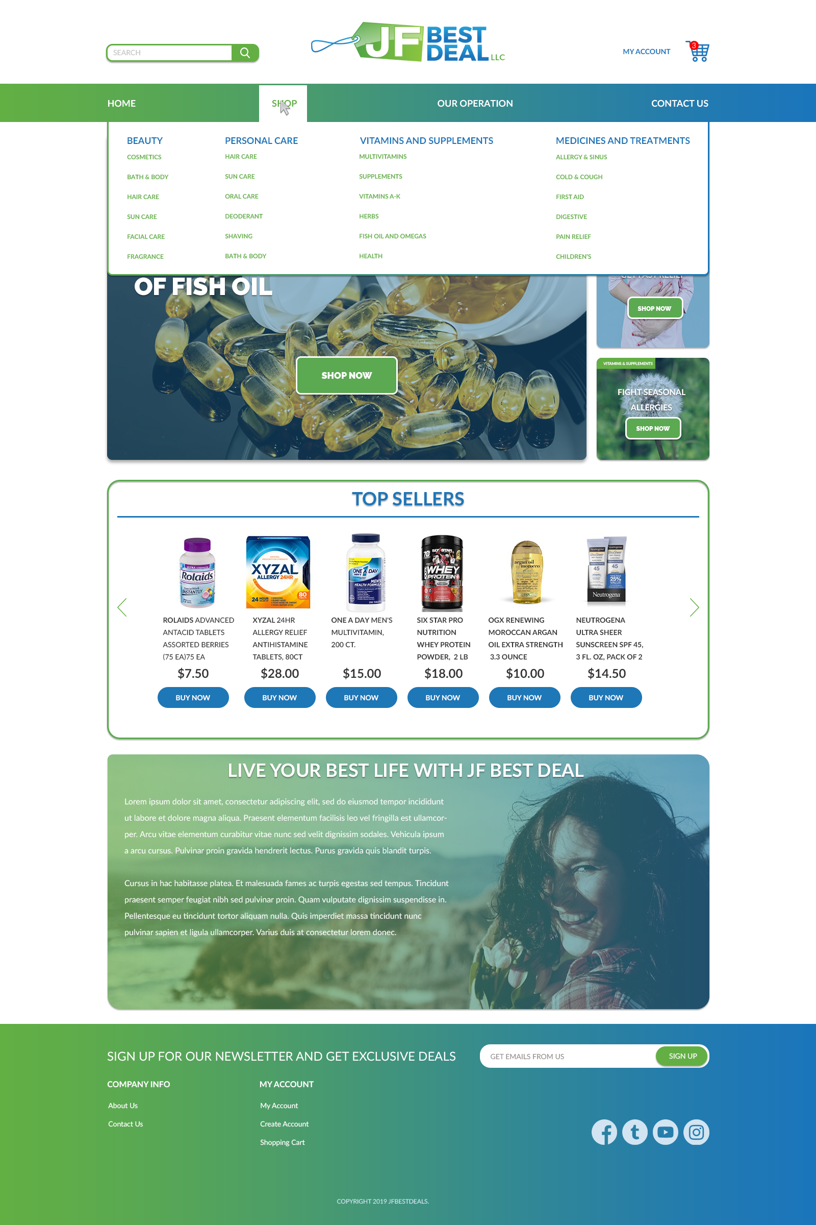 BigCommerce Design by Daniel84 for JF BestDeal LLC | Design #22542843