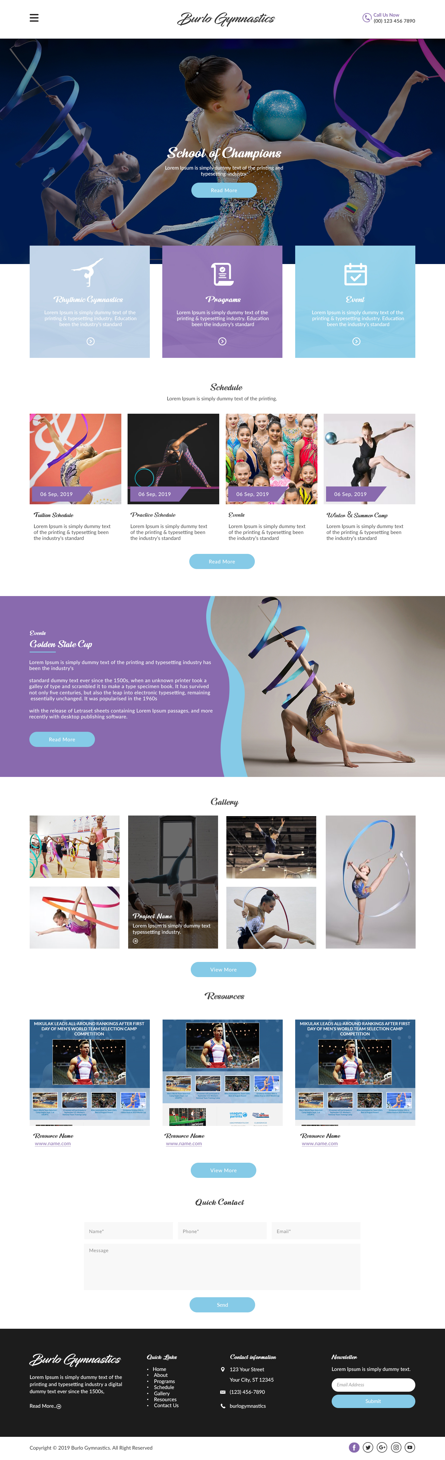 Diseño de Página de Aterrizaje por bdesigner9 para Burlo Gymnastics | Diseño #22520551