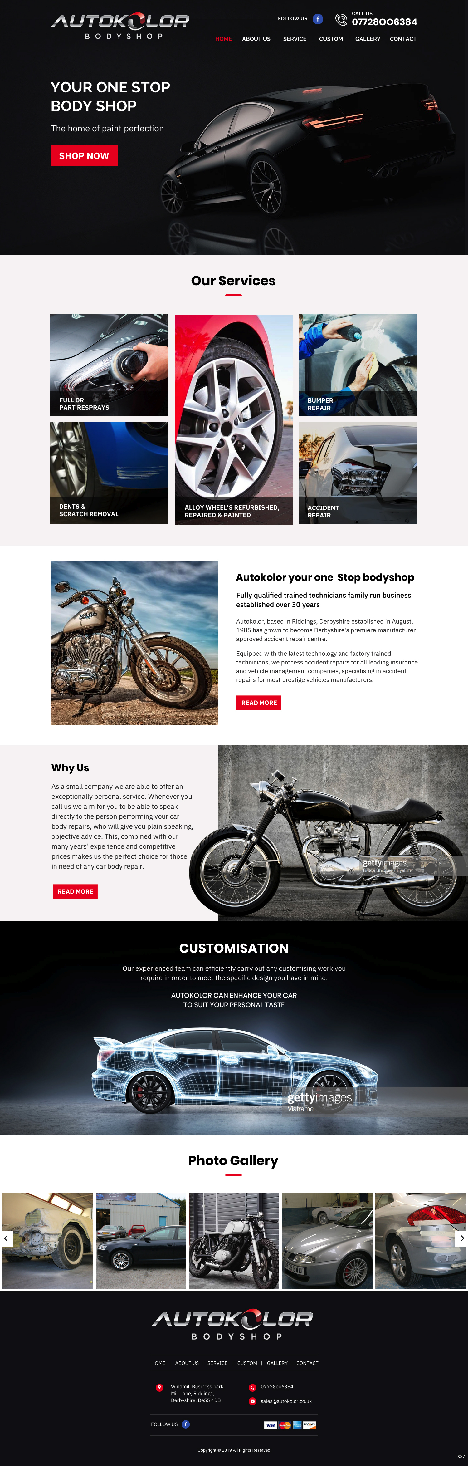Web Design by pb for Autokolor Bodyshop | Design #22527585