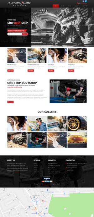 Web Design par sai.designer87 pour Autokolor Bodyshop | Design #22519350