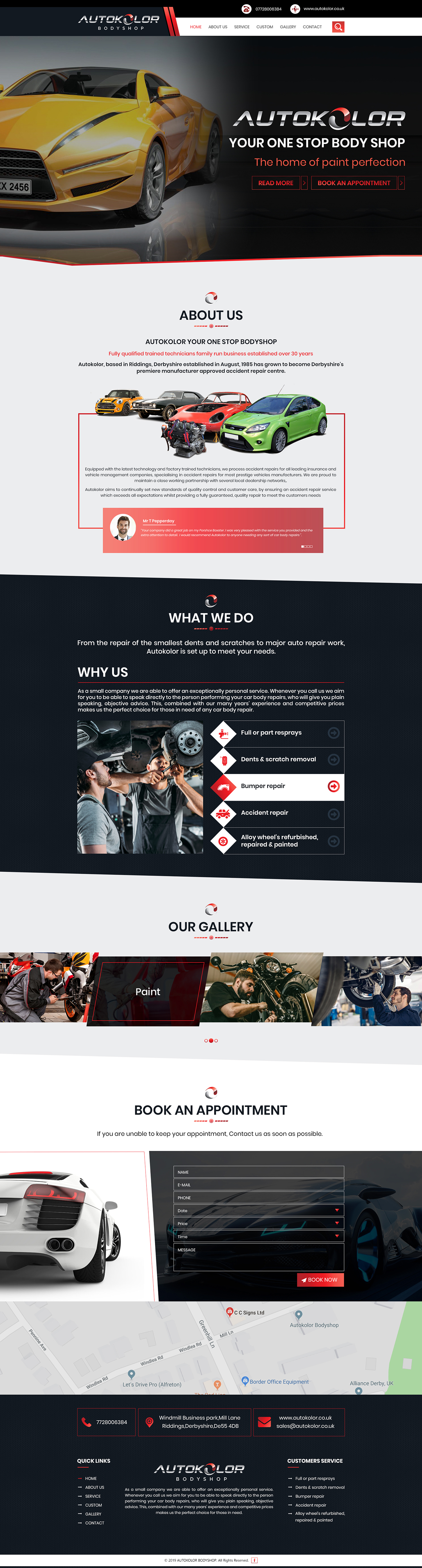 Web-Design von SAI DESIGNS für Autokolor Bodyshop | Design #22552015