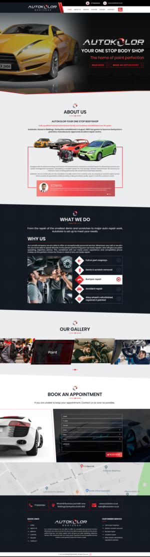 Web Design par SD WEBCREATION pour Autokolor Bodyshop | Design #22552015
