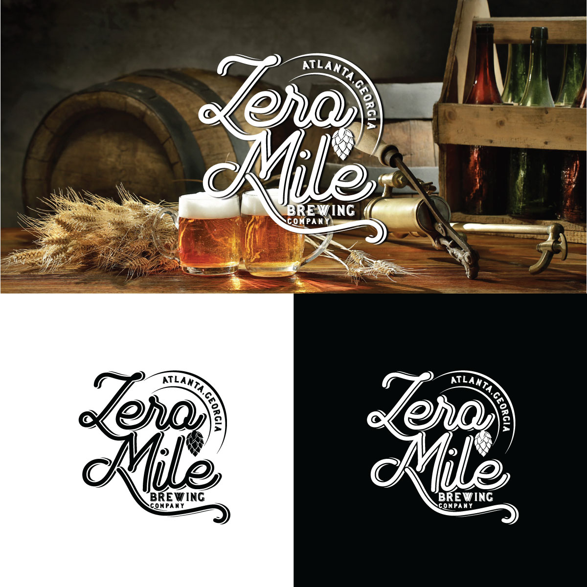 Logo Design by Rii for Zero Mile Brewing Company | Design #22518225