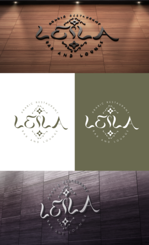 Leila Restaurant bar & Lounge  | Diseño de Logo por GLDesigns