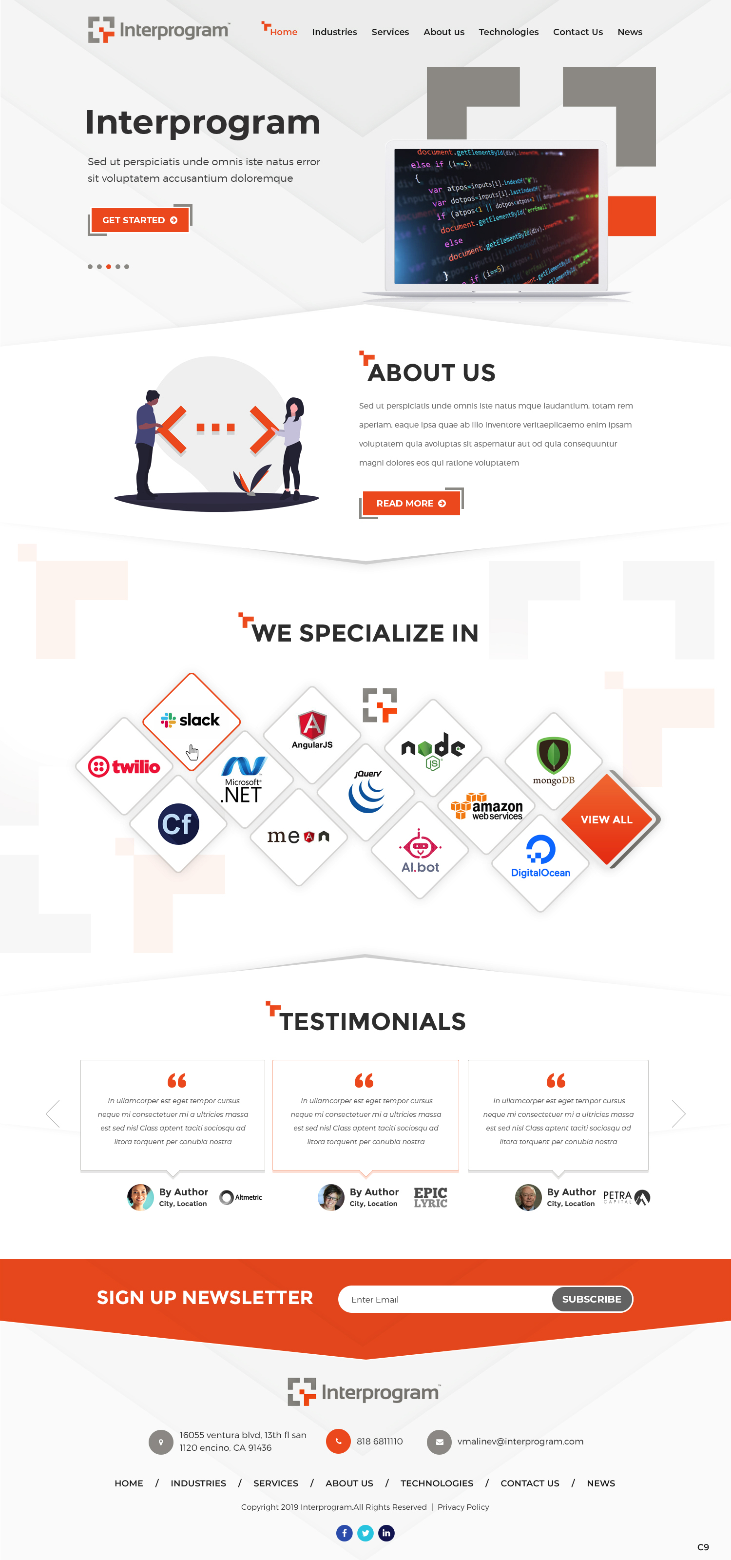 Wordpress Design by pb for Interprogram, Inc. | Design #22527640