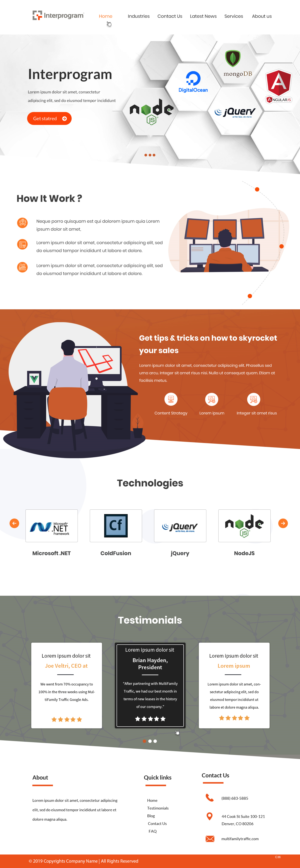 Wordpress Design by pb for Interprogram, Inc. | Design: #22527647