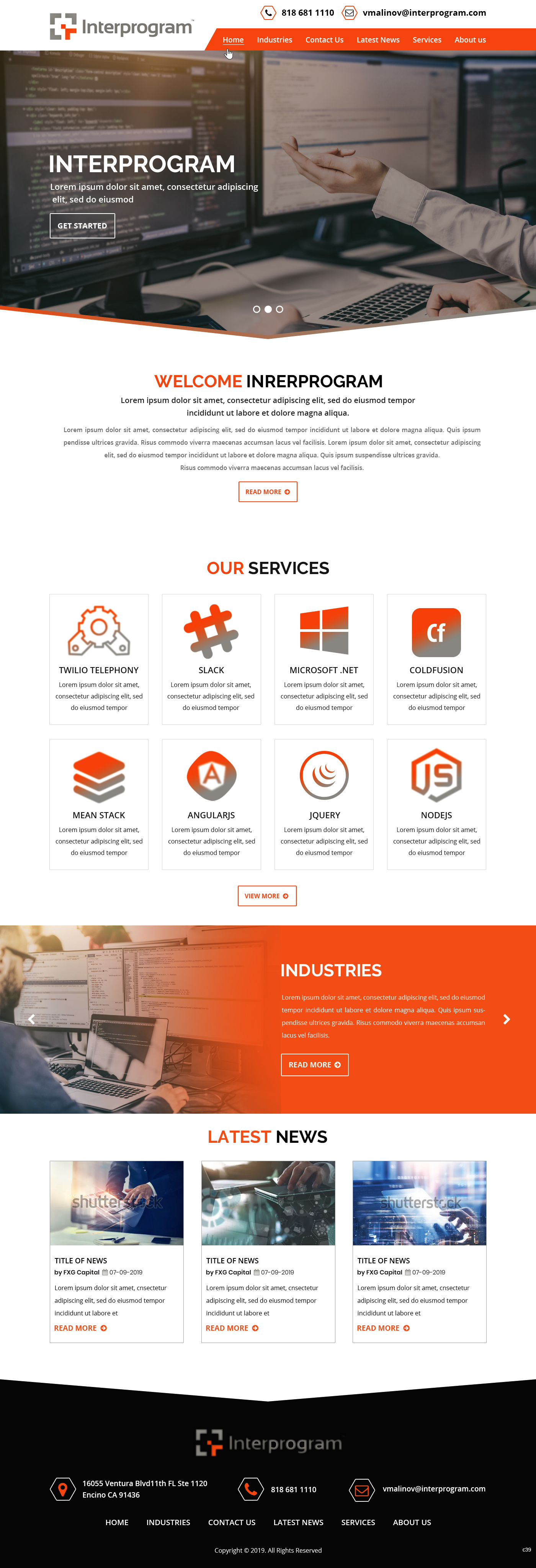 Wordpress Design by pb for Interprogram, Inc. | Design #22527650