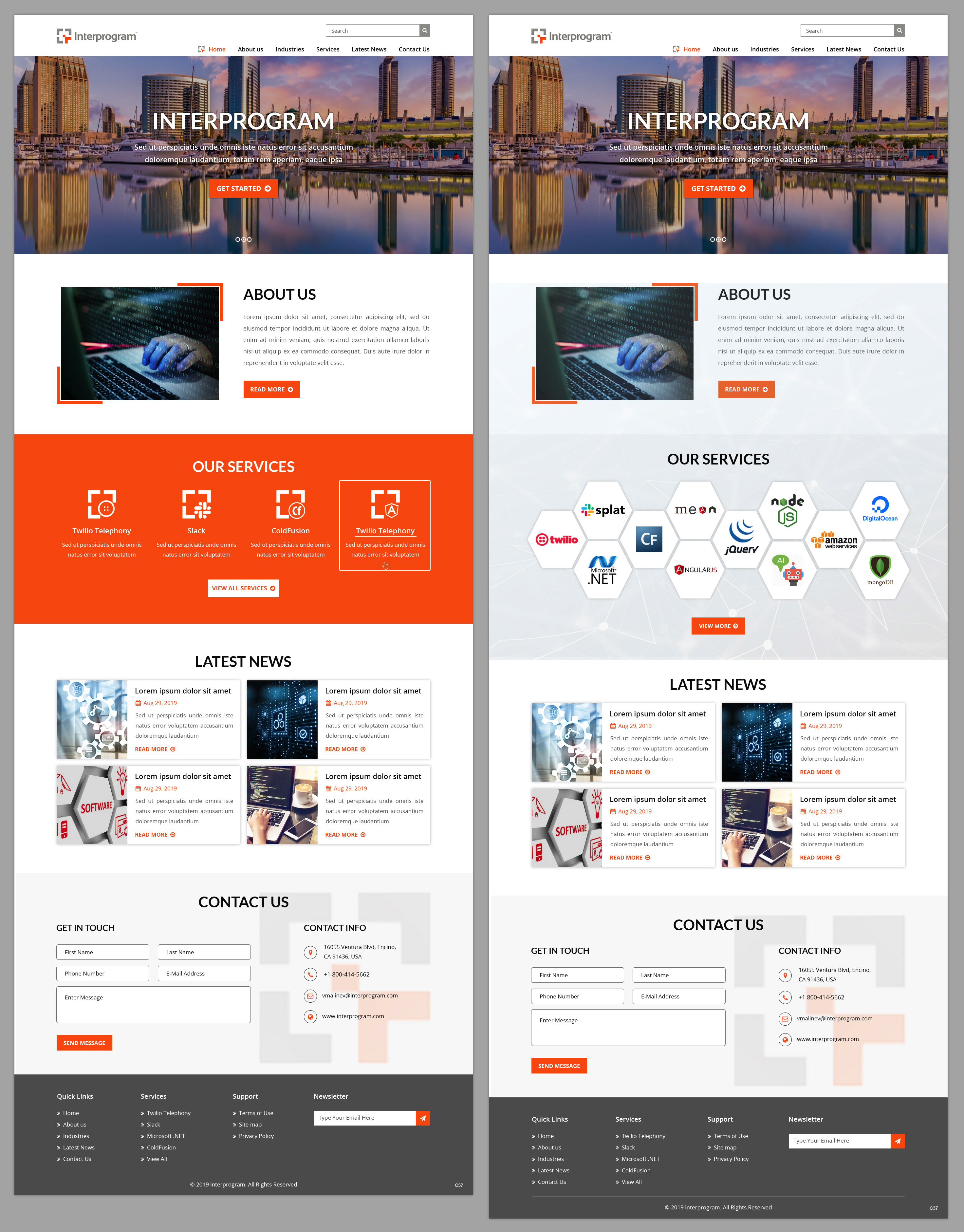 Wordpress Design by pb for Interprogram, Inc. | Design #22527651