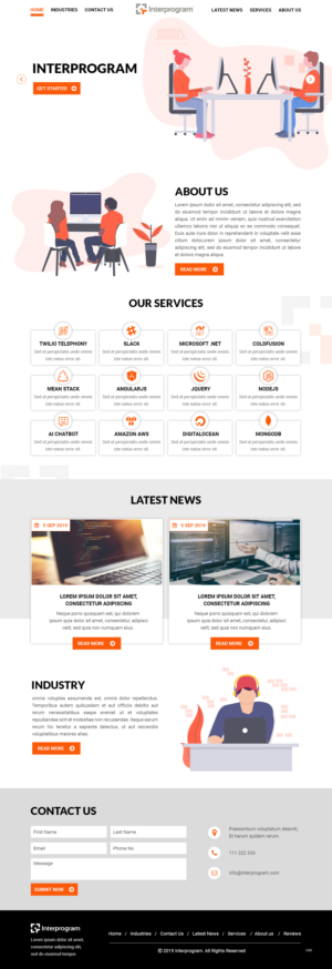 Wordpress Design by pb for Interprogram, Inc. | Design: #22527652