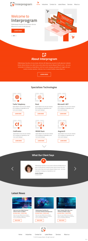 Wordpress Design by pb for Interprogram, Inc. | Design: #22527653