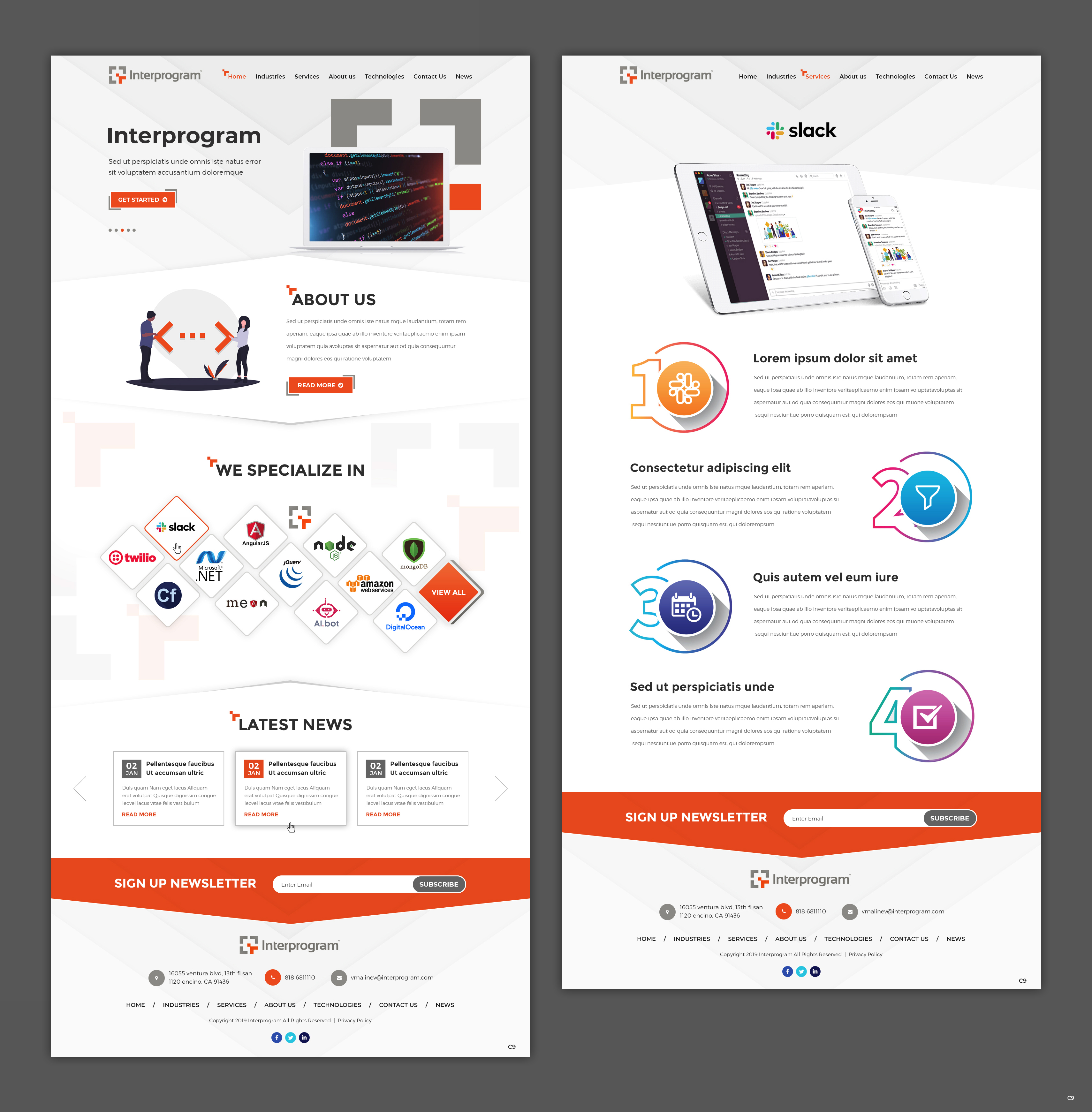 Wordpress Design by pb for Interprogram, Inc. | Design #22541714