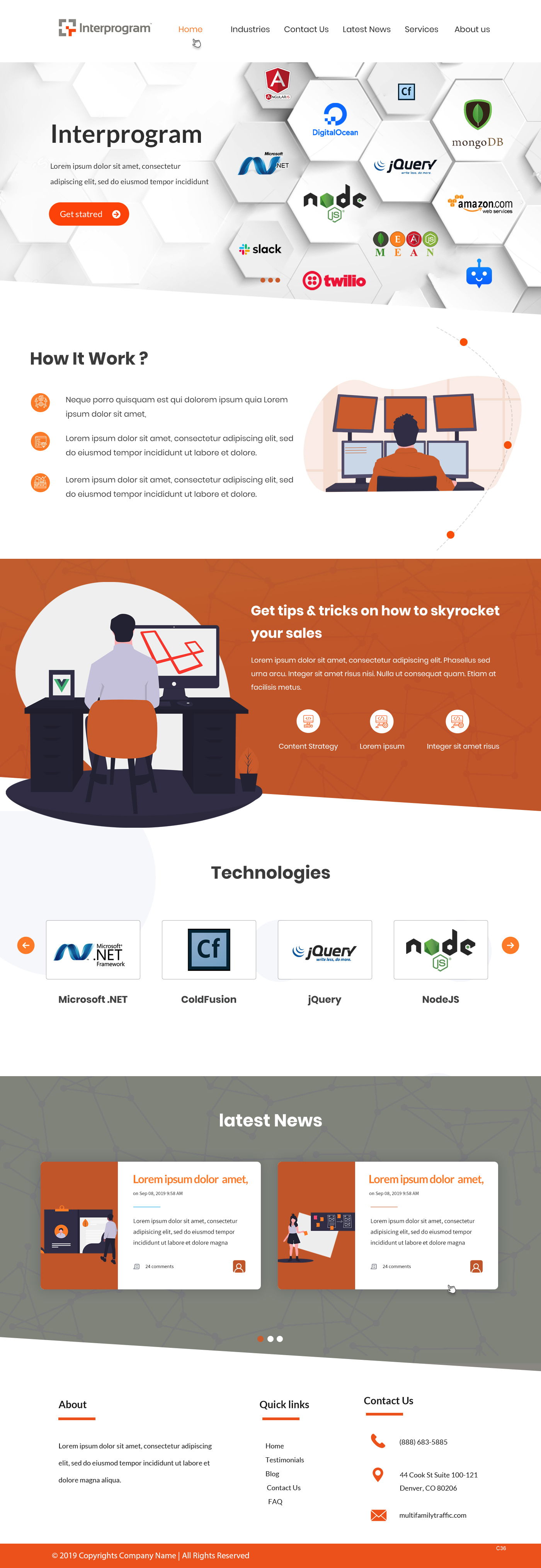 Wordpress Design by pb for Interprogram, Inc. | Design #22541715